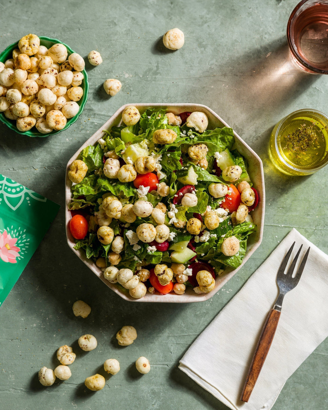 Fresh salad with Karma Pops