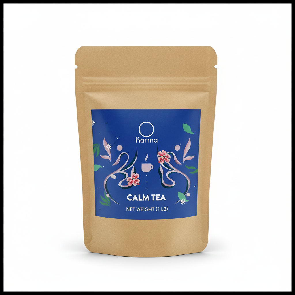 Karma Calm Tea | Peppermint, Chamomile, Valerian root, Lemongrass and Hibiscus.