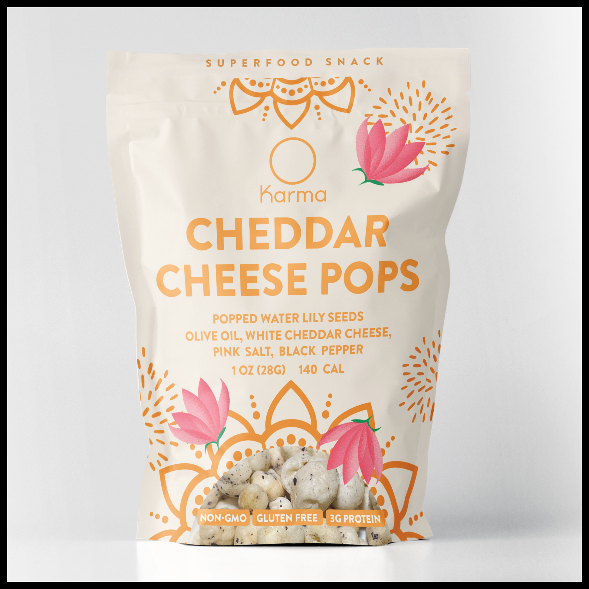 white water lily seeds White Cheddar Cheese Karma Popped Water Lily Seeds